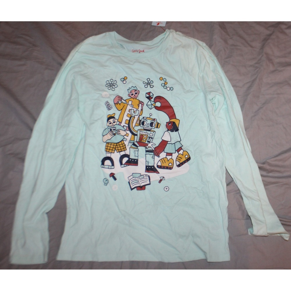Cat and Jack Boys T Shirt long Sleeve Size XL 16